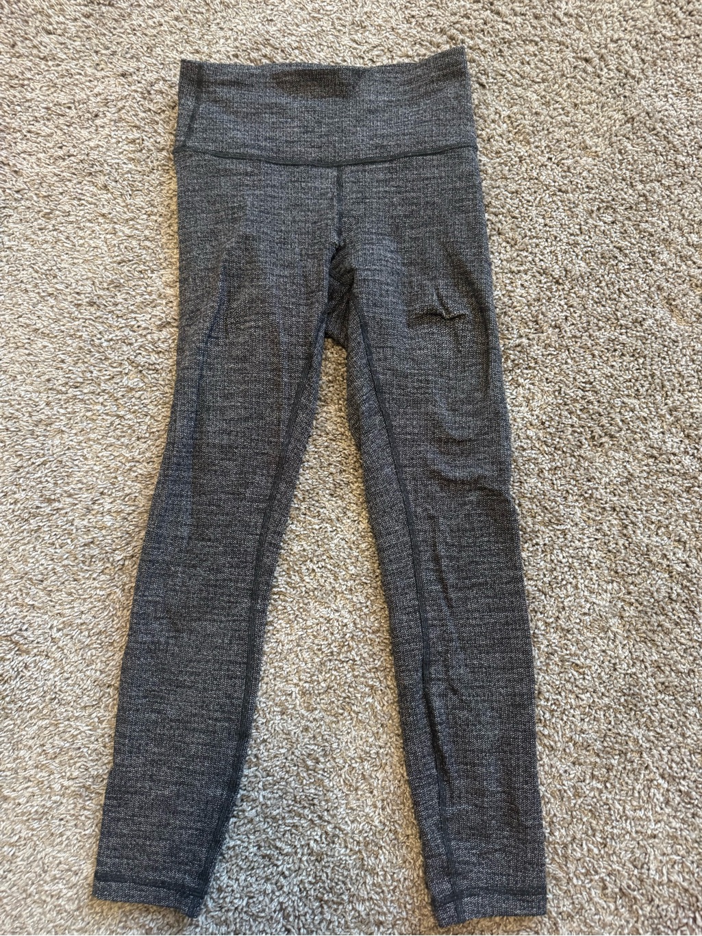 High-Waisted Gray Stretch Leggings